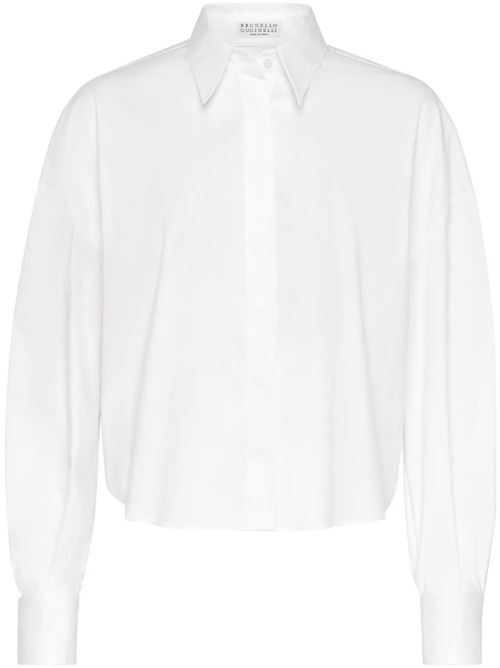 White cotton woman shirt BRUNELLO CUCINELLI | M0091NK436C159